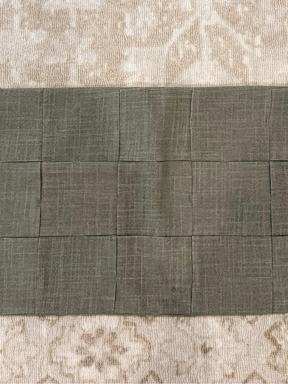 West Elm Sage Green Washed Basketweave Decorative Pillow-COVER ONLY